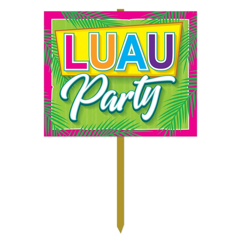 6 Pack Beistle Luau Party Yard Sign