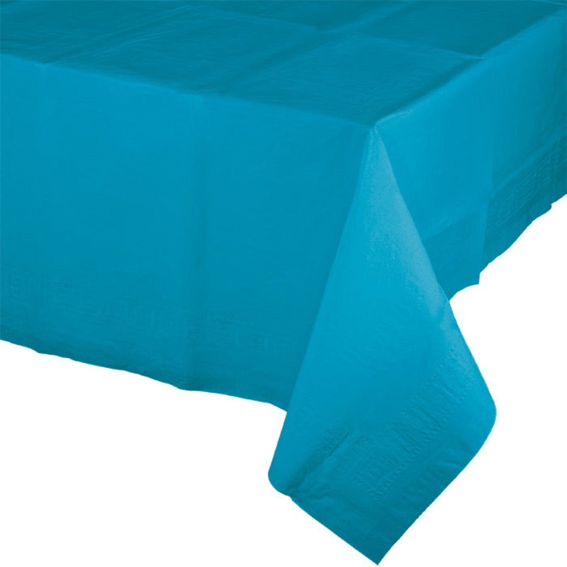 6 pc Bulk Turquoise Paper Table Covers 54" x 108"