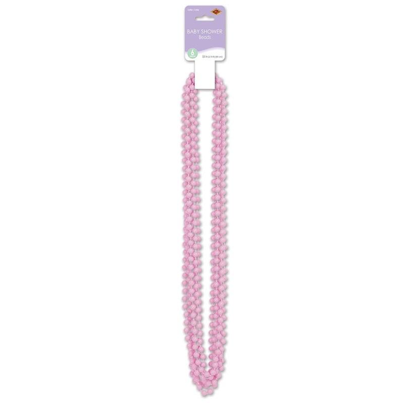 72 Pack Beistle Baby Shower Bead Necklaces Pink