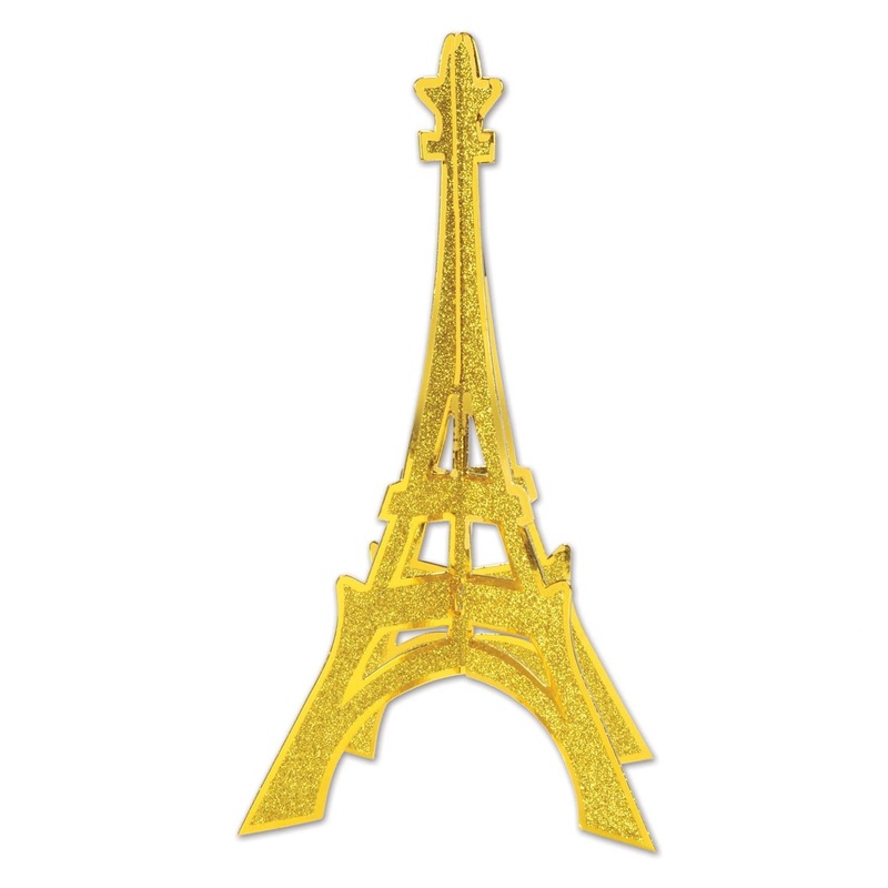 12 Pack Beistle 3-D Glittered Eiffel Tower Party Centerpiece