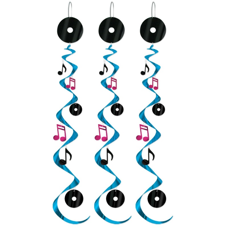 18 Piece Beistle Rock/Roll Party Whirls