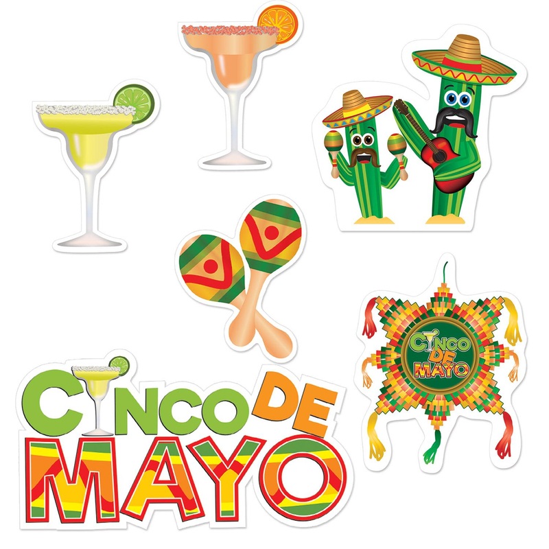 72 Pack Beistle Cinco De Mayo Cutouts