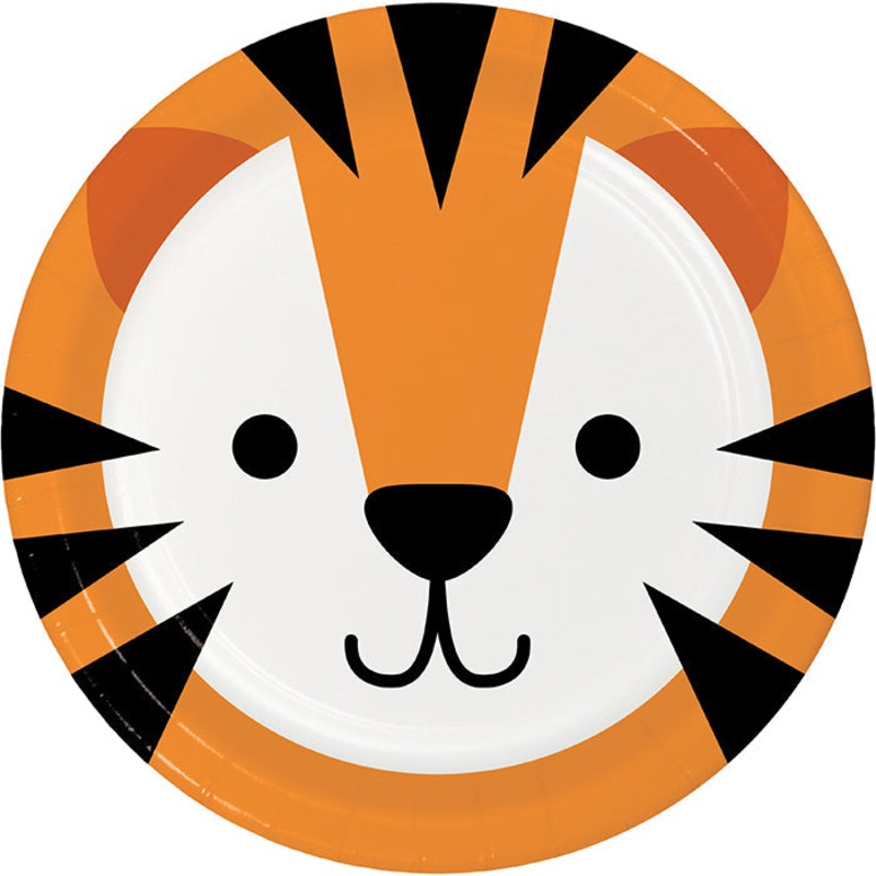 96 pc Bulk Tiger Dinner Plates