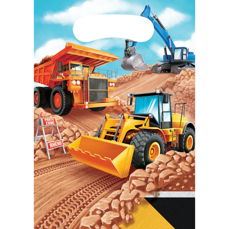 Big Dig Construction Favor Bags (8/Pkg)