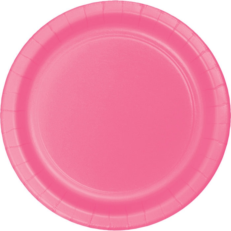 Candy Pink Paper Banquet Plates (24/Pkg)