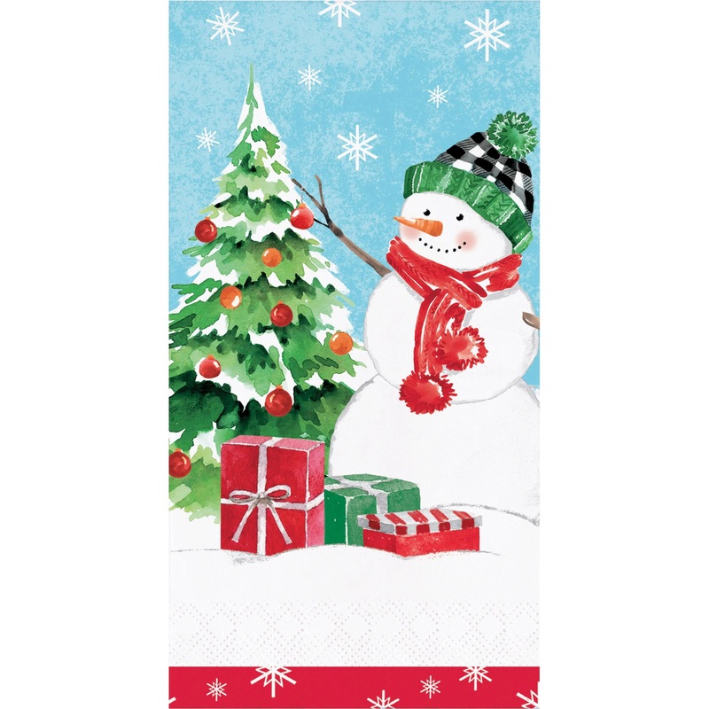 Snowflakes & Snowmen 3Ply Guest Towel (16/Pkg)