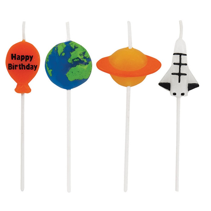 Space Blast Pick Candles (4/Pkg)