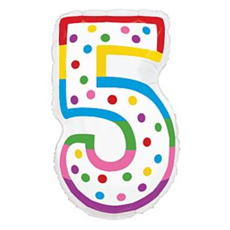 Birthday Candle 24" Number 5 Balloon