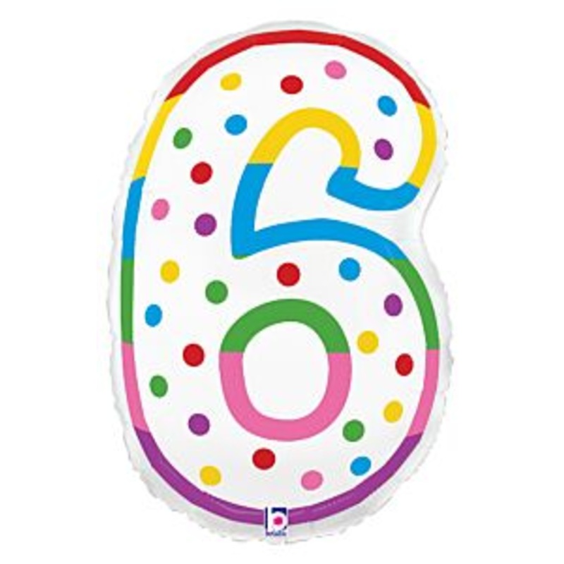 Birthday Candle 24" Number 6 Balloon