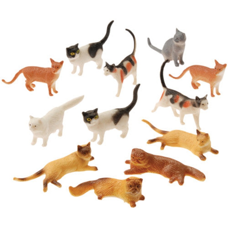 Cat Figurines 12ct