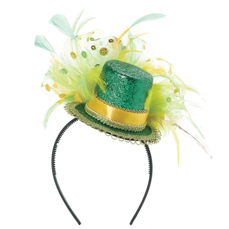 St. Patricks Day Feathered Headband