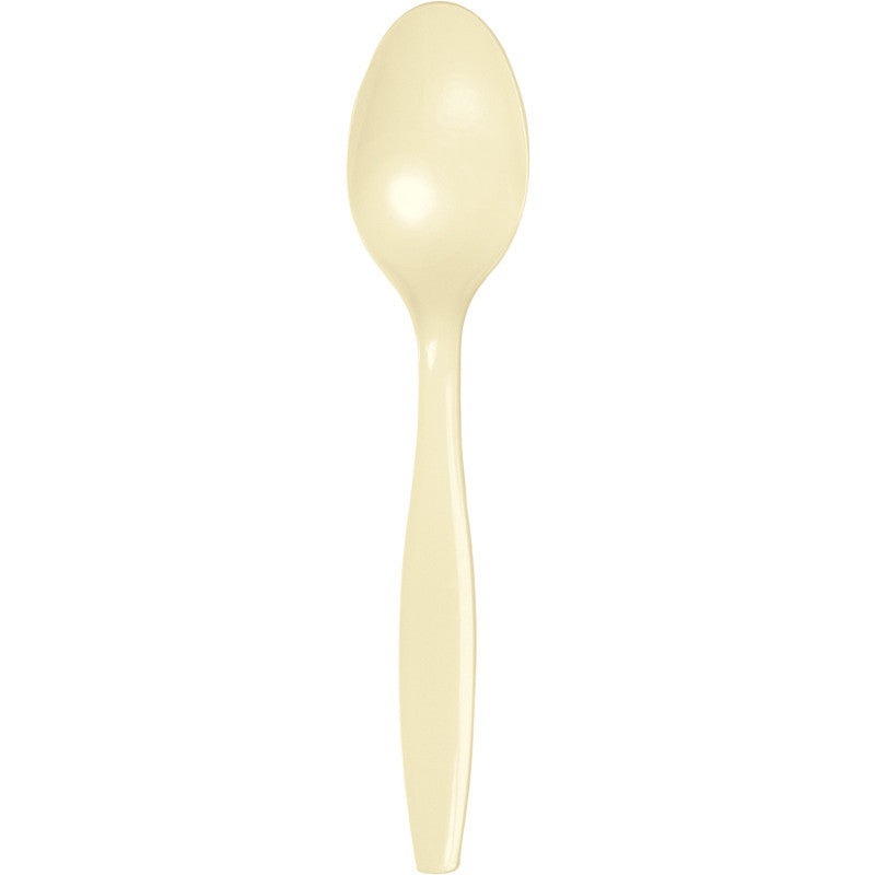 Vanilla Creme Plastic Spoons 20ct
