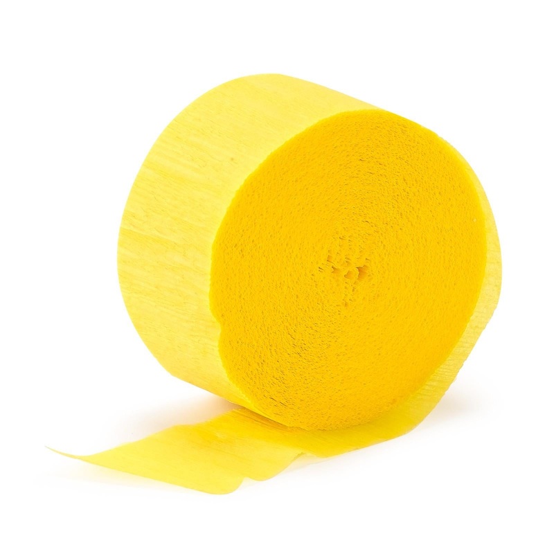 Yellow Crepe Streamer