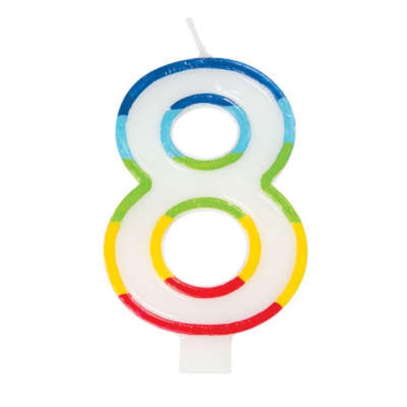 #8 Rainbow Border Candle