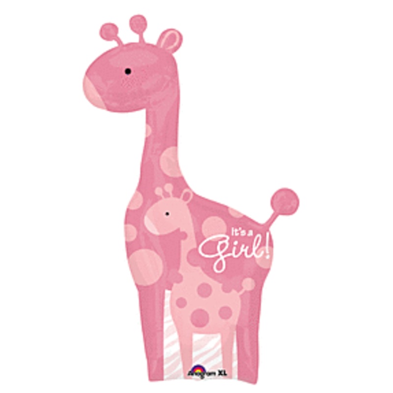 BABY GIRL GIRAFFE JUMBO BALLOON