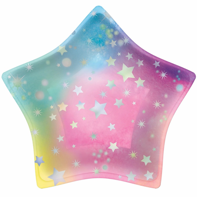 Luminous Star-Shaped Dessert Plates