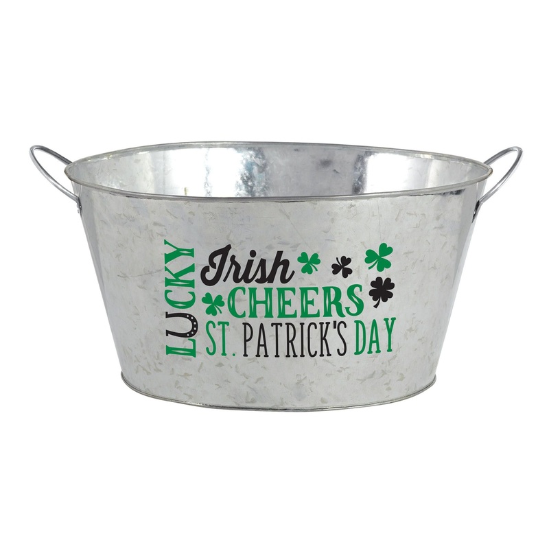 St. Patricks Day Metal Tub