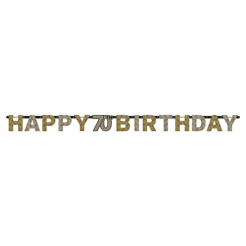 70th Sparkling Celebration Letter Banner
