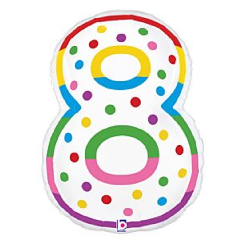 Birthday Candle 24" Number 8 Balloon