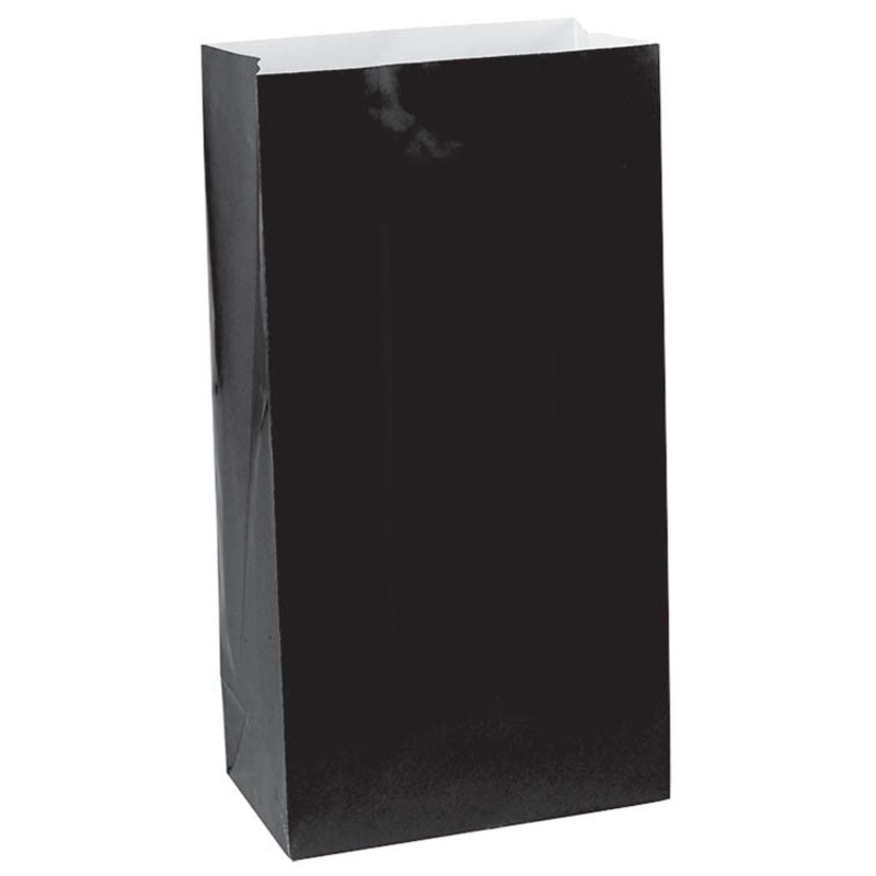 Black Paper Bags 12ct