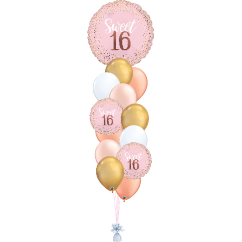 Sixteen Blush Balloon Floor Bouquet OB9