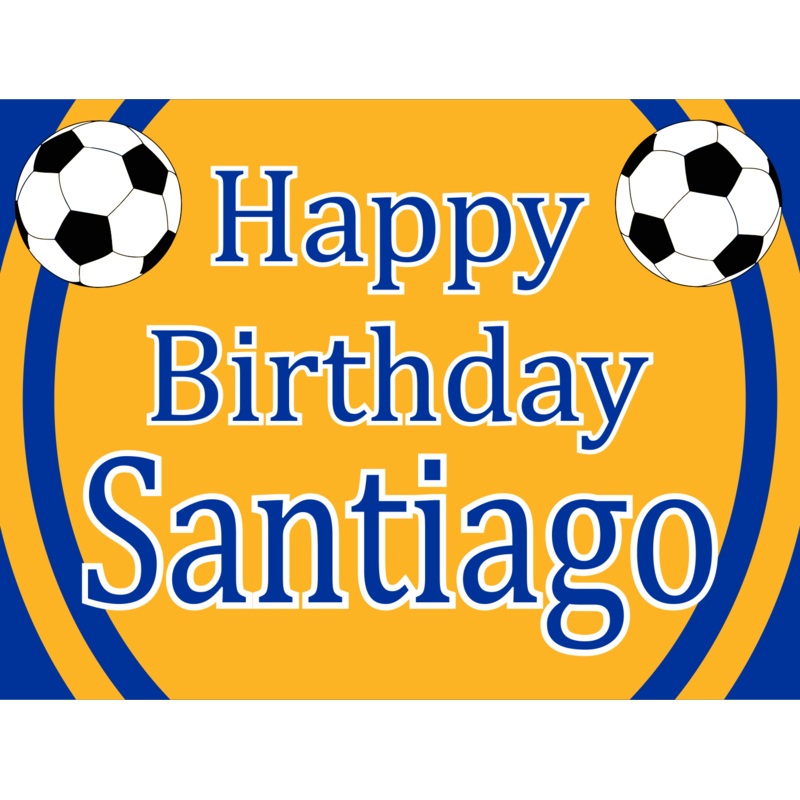 Soccer Birthday Custom 18" X 24" Lawn Sign