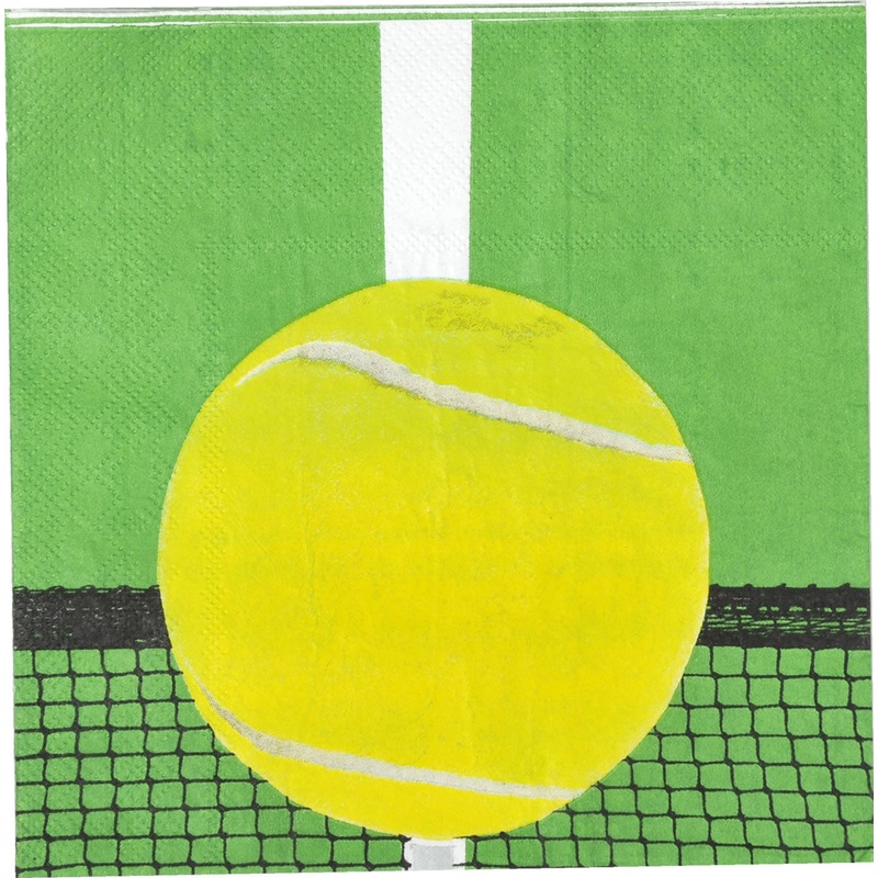 Tennis Beverage Napkins 16ct