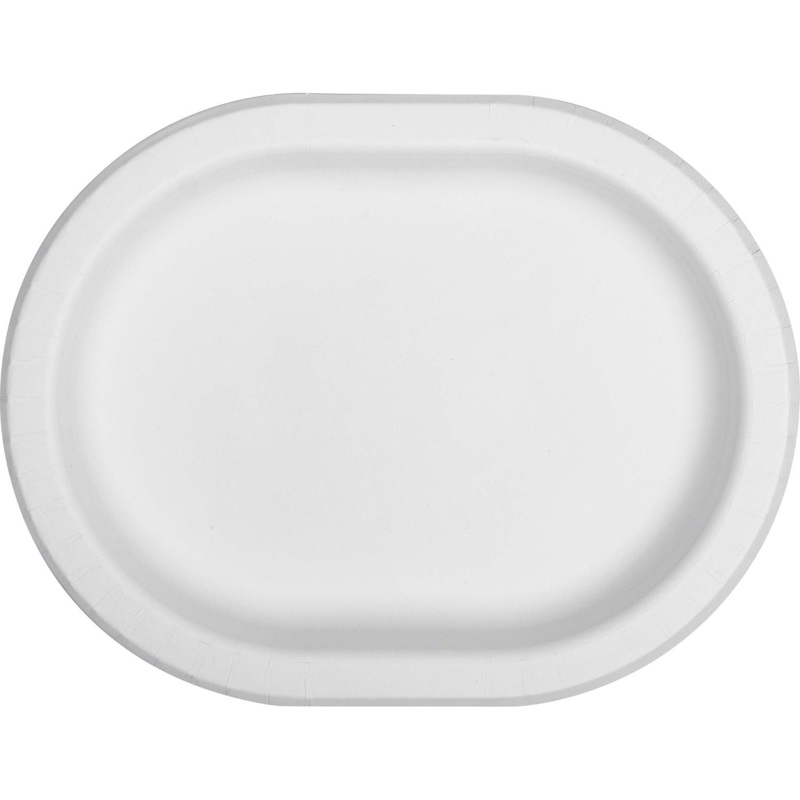 White Oval Platters 8ct