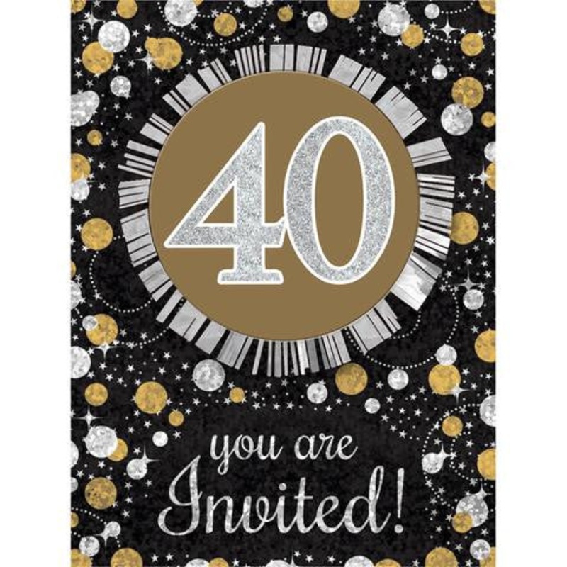 40th Sparkling Celebration Invitations