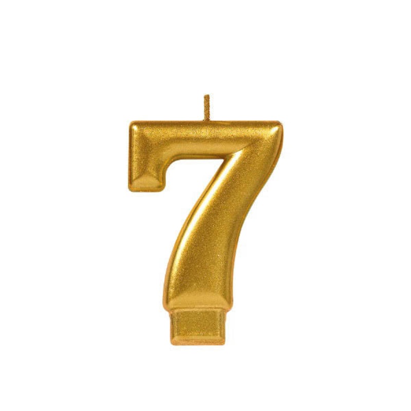 #7 Gold Metallic Candle