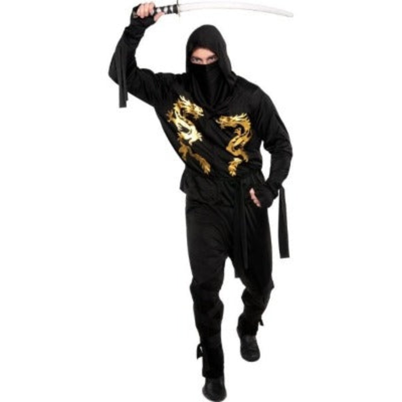 Adult Black Dragon Ninja Costume #148