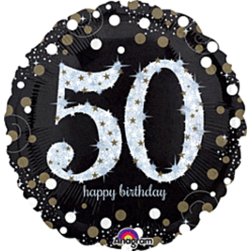 Age 50 Sparkling Birthday Balloon