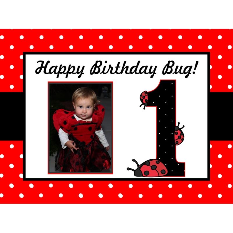 Birthday Bug Custom 18" X 24" Lawn Sign