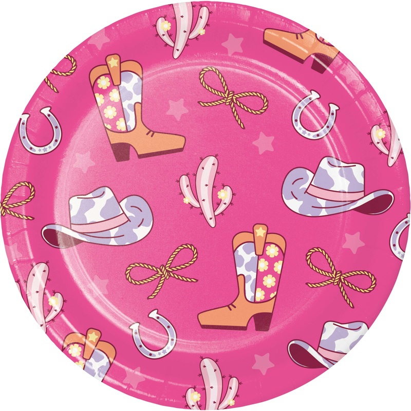 Boots and Bows Dessert Plates 8ct