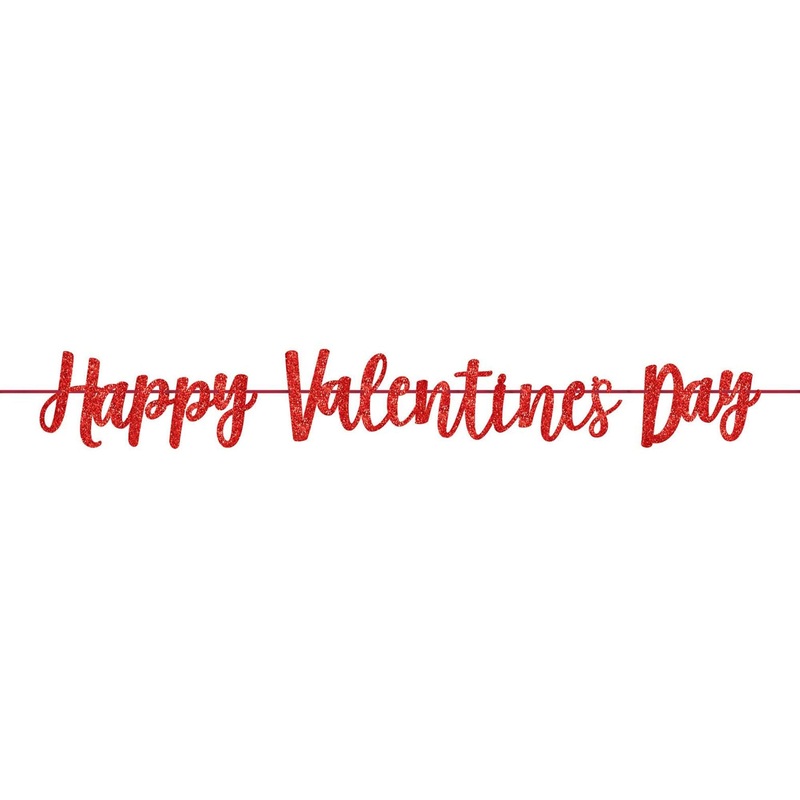 Happy Valentine's Day Glitter Banner