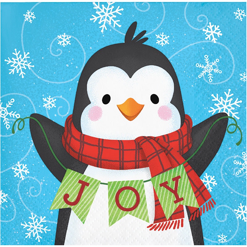 Snowman & Penguin Beverage Napkins
