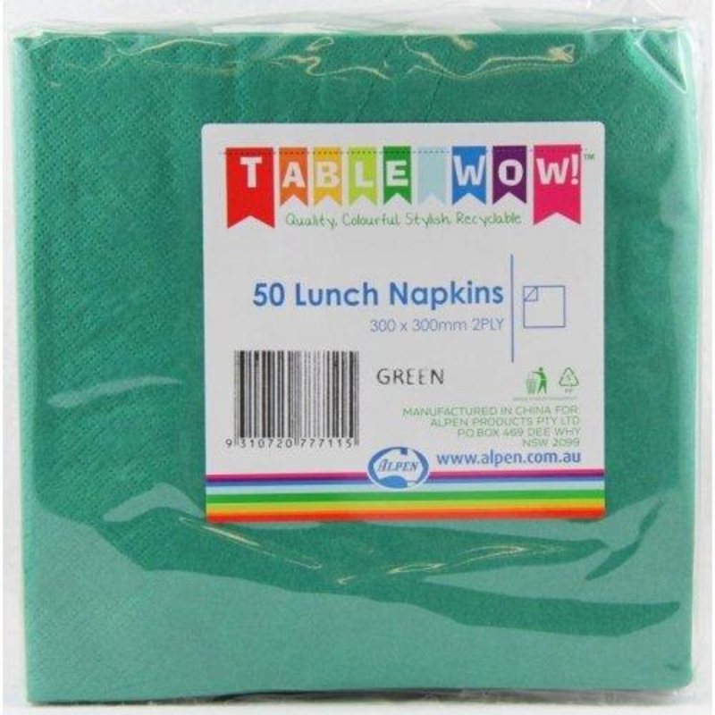 Green Lunch Serviettes