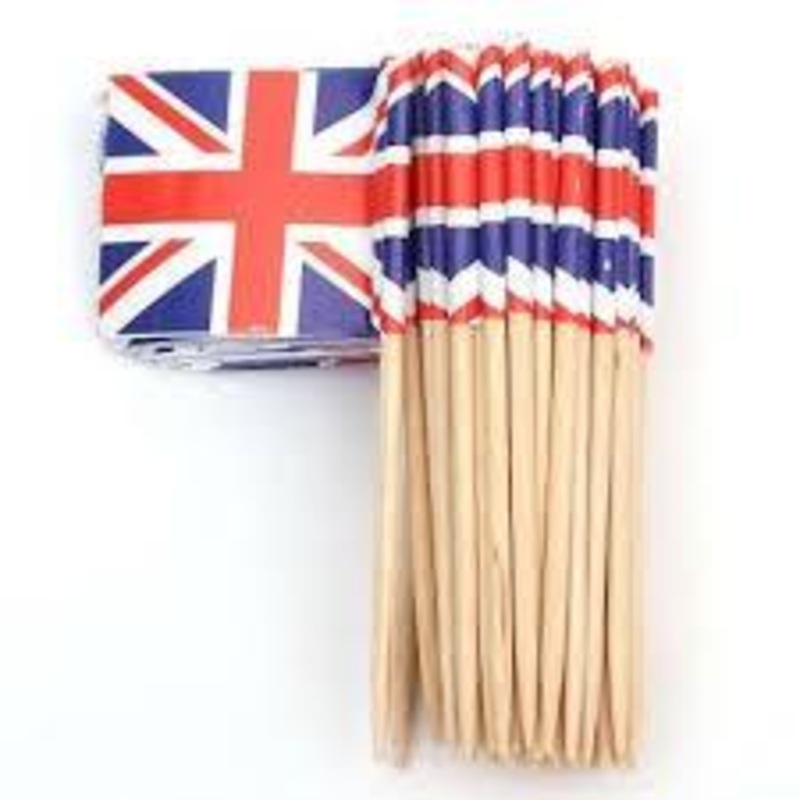 Union Jack Canape Flag Picks - 50