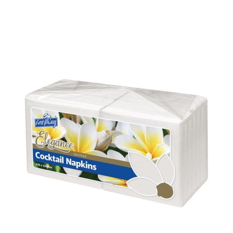 White Cocktail Napkins - 100