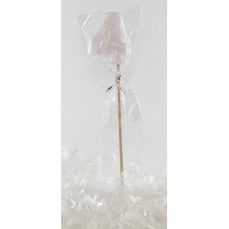 White Glitter Number 4 Four Candle