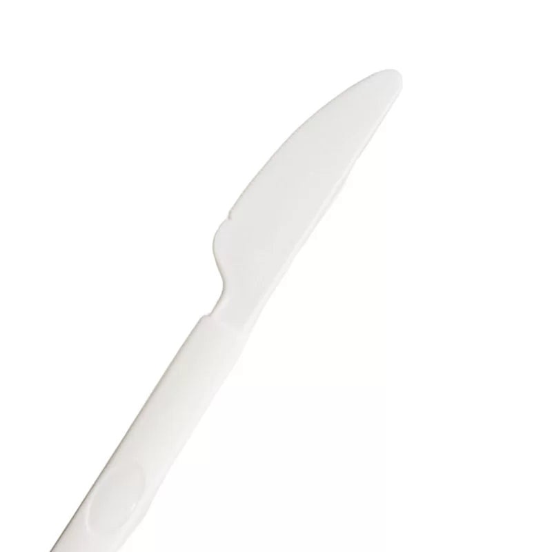 White Reusable Plastic Knife 20pk