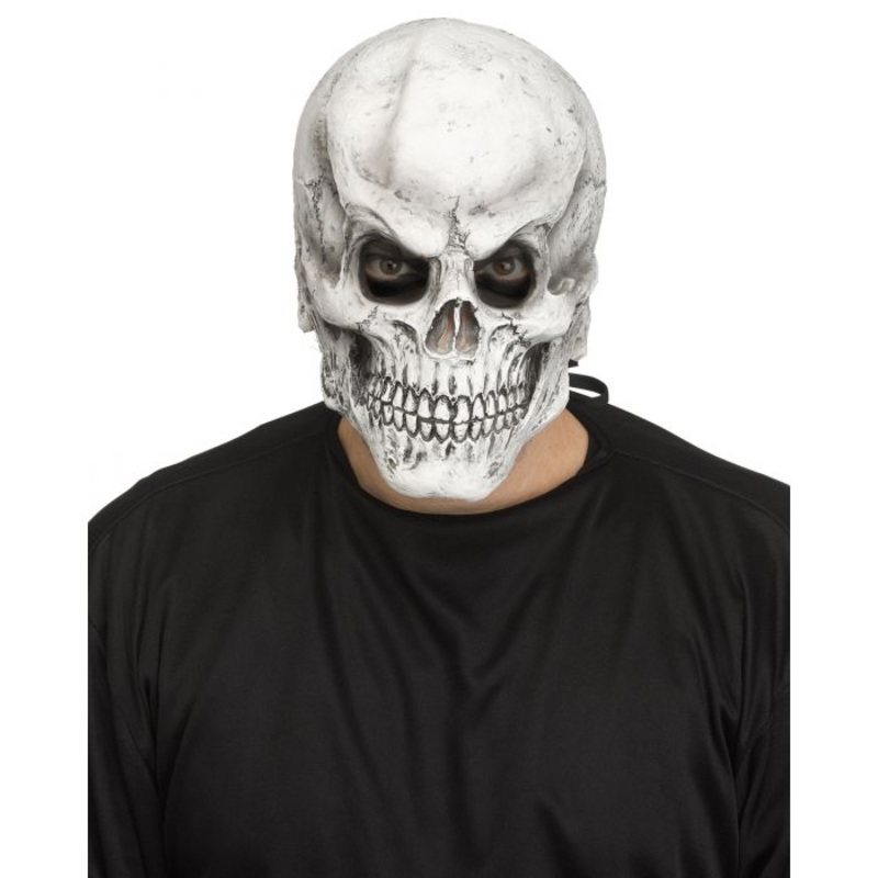White Skull Full Head Mask