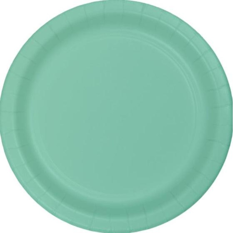 Fresh Mint Green Paper Dinner Plates