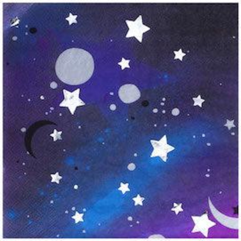 Galaxy Stars And Moons Lunch Napkins