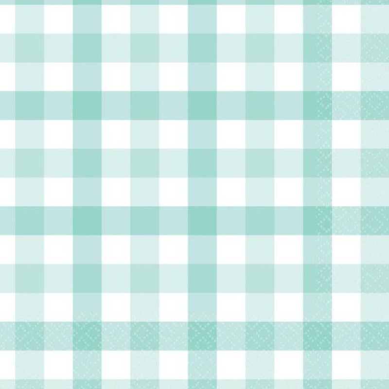 Gingham Lunch Napkin Pastel Mint