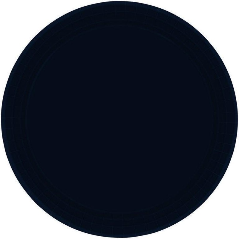 Jet Black Paper Lunch Plates