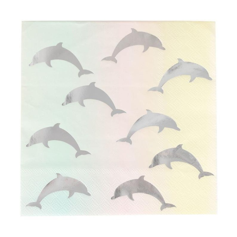 Pastel Dolphin Paper Lunch Napkins