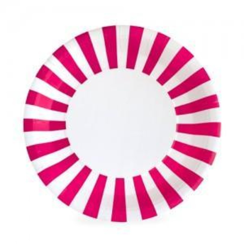 Pop Pink Paper Dinner Plates