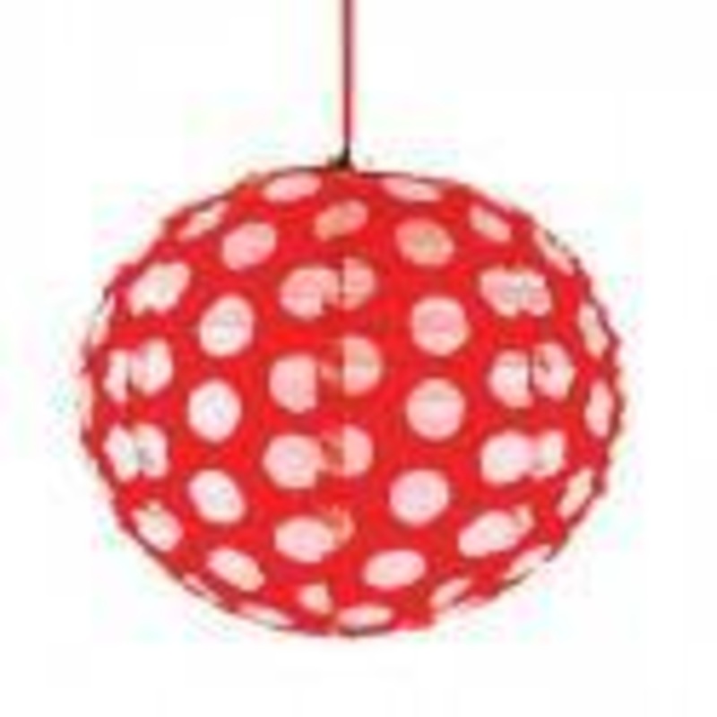 Red Polka Dot Medium Lantern
