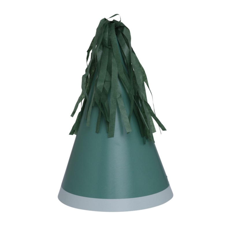 Sage Green Tassel Topper Party Hats